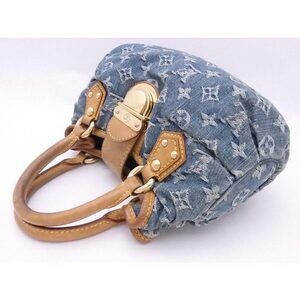 Louis Vuitton Blue Pleaty Handbag Canvas Denim Monogram